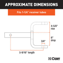 Load image into Gallery viewer, CURT 45028 Class 1 Ball Mount (1-1/4" Shank, 2,000 lbs., 6" Drop, 5-9/16" Long)
