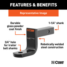 Load image into Gallery viewer, CURT 45028 Class 1 Ball Mount (1-1/4" Shank, 2,000 lbs., 6" Drop, 5-9/16" Long)