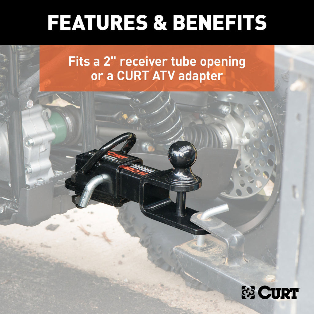 CURT 45029 ATV Towing Starter Kit with 2" Shank and 1-7/8" Trailer Ball