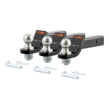 Load image into Gallery viewer, CURT 45037 Loaded Ball Mounts with 2" Balls (2" Shank, 7,500 lbs., 2" Drop, 3-Pack)