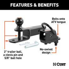 Load image into Gallery viewer, CURT 45038 ATV Towing Starter Kit with 2" Shank and 2" Trailer Ball