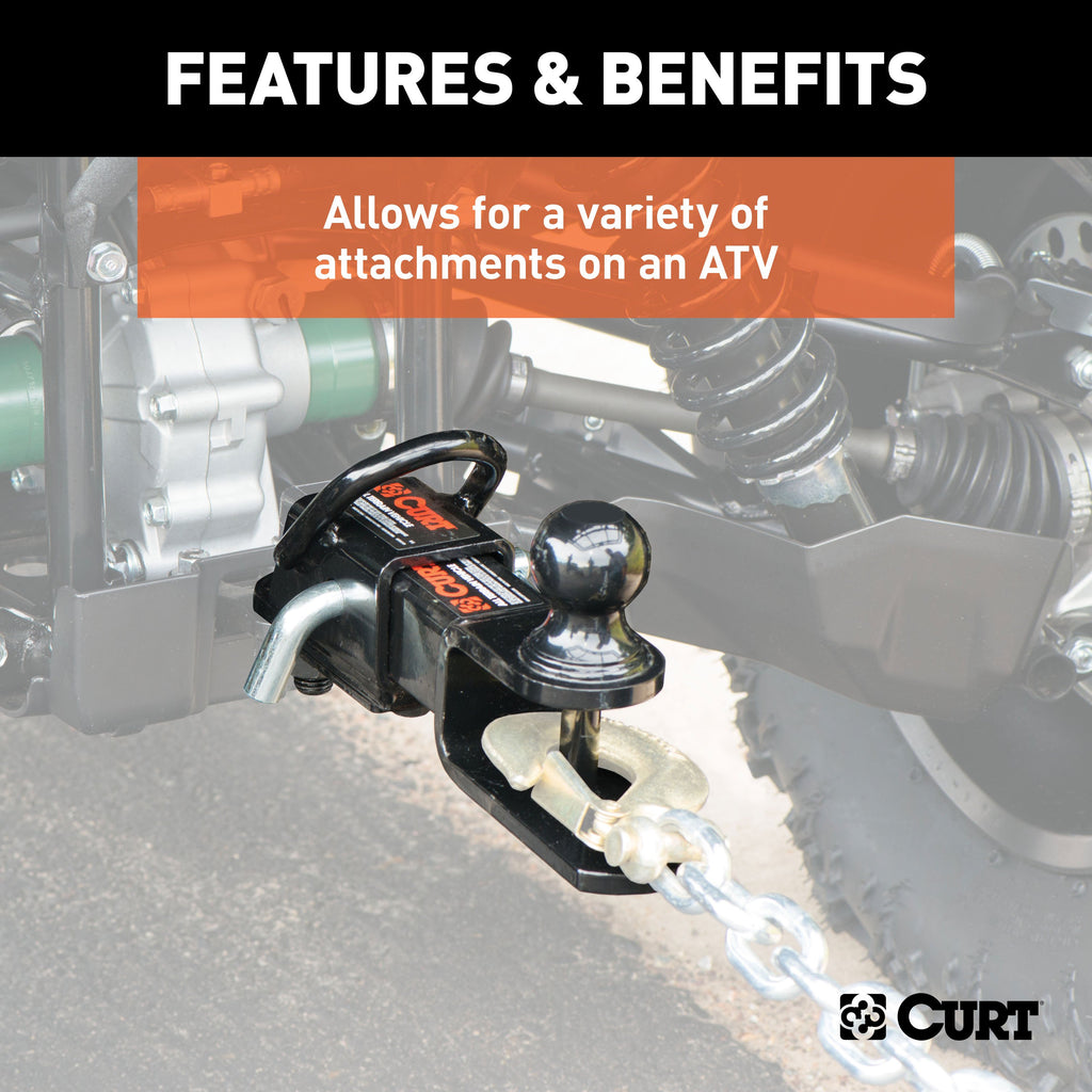 CURT 45038 ATV Towing Starter Kit with 2" Shank and 2" Trailer Ball