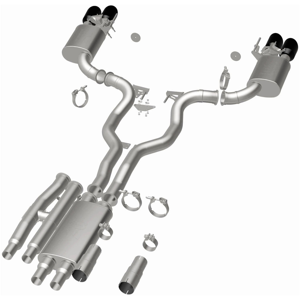 MagnaFlow Exhaust Products 19646 xMOD Series Black Chrome Tips Cat-Back System for Select Ford Mustang