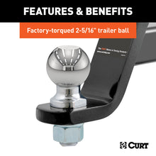 Load image into Gallery viewer, CURT 45042 Loaded Ball Mount with 2-5/16" Ball (2" Shank, 7,500 lbs., 4" Drop)
