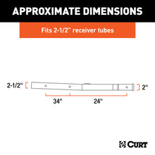 Load image into Gallery viewer, CURT 45048 Receiver Tube Adapter (2-1/2" to 2" Shank, 4,500 lbs. GTW, 34" Length)
