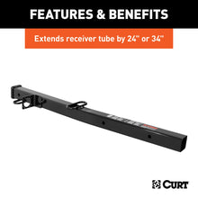 Load image into Gallery viewer, CURT 45048 Receiver Tube Adapter (2-1/2" to 2" Shank, 4,500 lbs. GTW, 34" Length)
