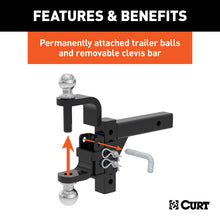 Load image into Gallery viewer, CURT 45049 Adjustable Multipurpose Ball Mount (2" Shank, 2" &amp; 2-5/16" Balls)