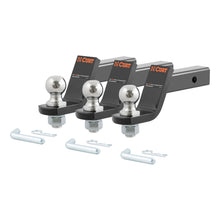 Load image into Gallery viewer, CURT 45057 Loaded Ball Mounts with 2" Balls (2" Shank, 7,500 lbs., 4" Drop, 3-Pack)