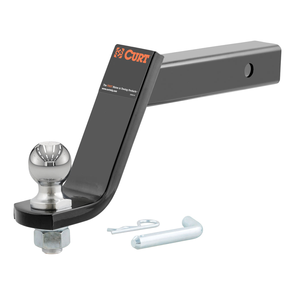CURT 45064 Loaded Ball Mount with 2" Ball (2" Shank, 7,500 lbs., 6" Drop)