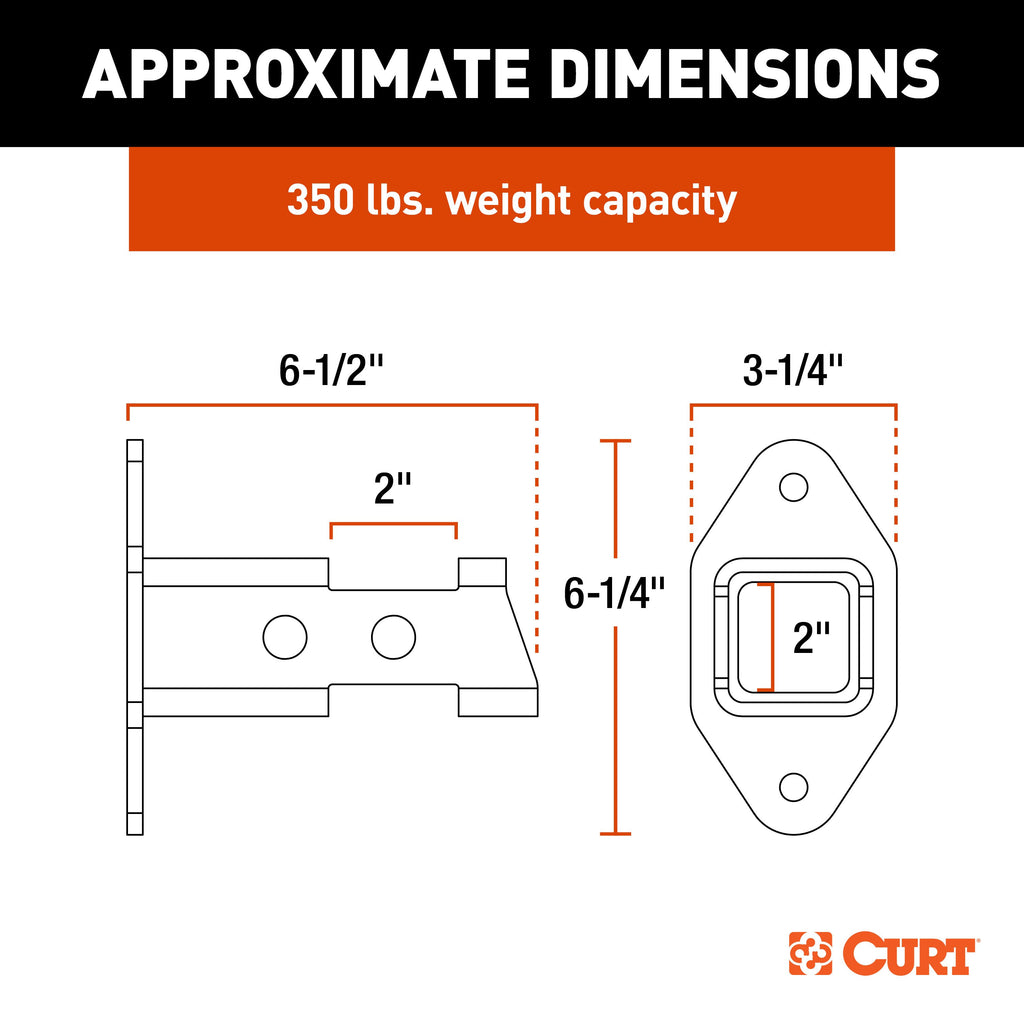 CURT 45069 2" Hitch Accessory Wall Mount