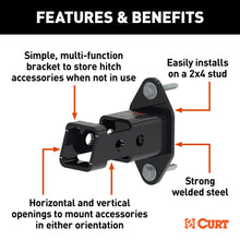 Load image into Gallery viewer, CURT 45069 2" Hitch Accessory Wall Mount