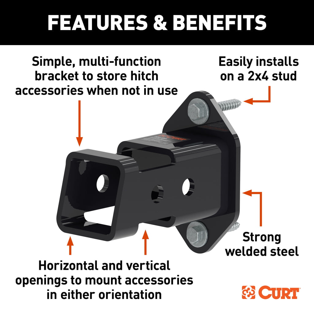 CURT 45071 2-1/2" Hitch Accessory Wall Mount