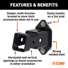 Load image into Gallery viewer, CURT 45071 2-1/2" Hitch Accessory Wall Mount