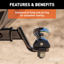 Load image into Gallery viewer, CURT 45143 RockerBall Cushion Hitch with 2" Ball (2" Shank, 7,500 lbs., 3" Drop)