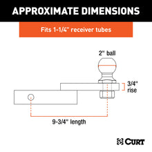 Load image into Gallery viewer, CURT 45147 Towing Starter Kit with 2" Ball (1-1/4" Shank, 3,500 lbs, 3/4" Rise)