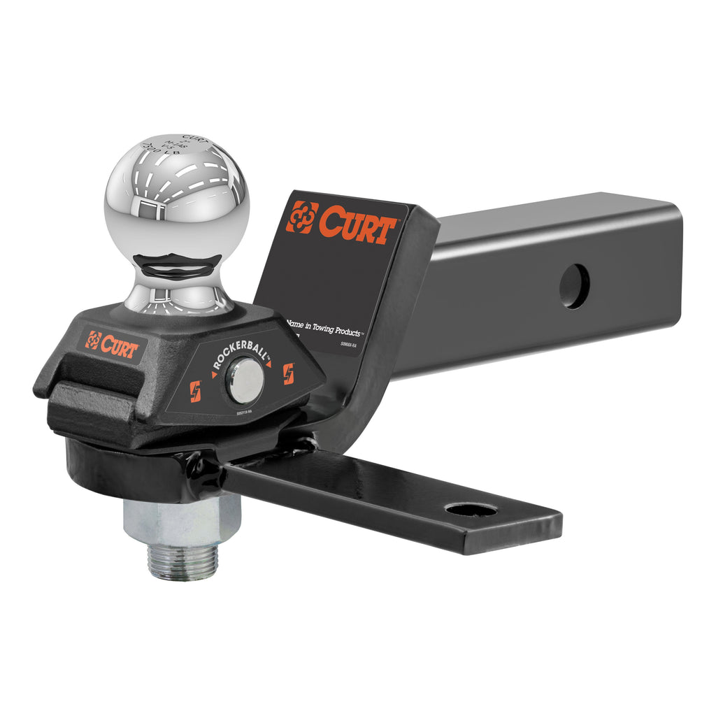 CURT 45149 RockerBall Cushion Hitch with Sway Tab (2-5/16" Ball, 2" Shank, 7,500 lbs.)