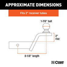 Load image into Gallery viewer, CURT 45152 Fusion Ball Mount with 1-7/8" Ball (2" Shank, 5,000 lbs., 2" Rise)