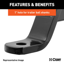 Load image into Gallery viewer, CURT 45220 Dual-Length Ball Mount (2" Shank, 7,500 lbs., 2" Drop, 7-1/2" or 10-1/2" Long)