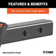 Load image into Gallery viewer, CURT 45230 Dual-Length Ball Mount (2" Shank, 7,500 lbs., 4" Drop, 8-1/8" or 11-1/8" Long)