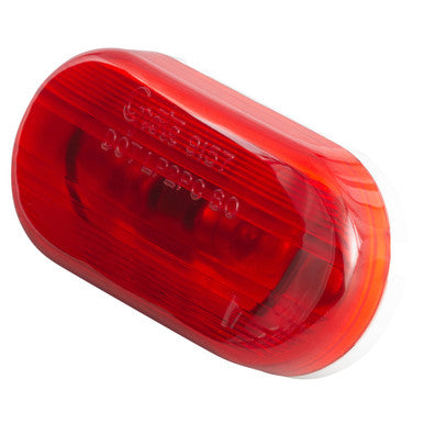 Grote 45262 Two-Bulb Oval Pigtail-Type Clearance Marker Lights, Optic Lens