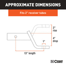 Load image into Gallery viewer, CURT 45270 Class 3 Ball Mount (2" Shank, 7,500 lbs., 4" Drop, 13" Long)