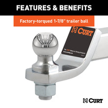 Load image into Gallery viewer, CURT 45293 Loaded Ball Mount with 1-7/8" Ball (2" Shank, 7,500 lbs., 2" Drop)