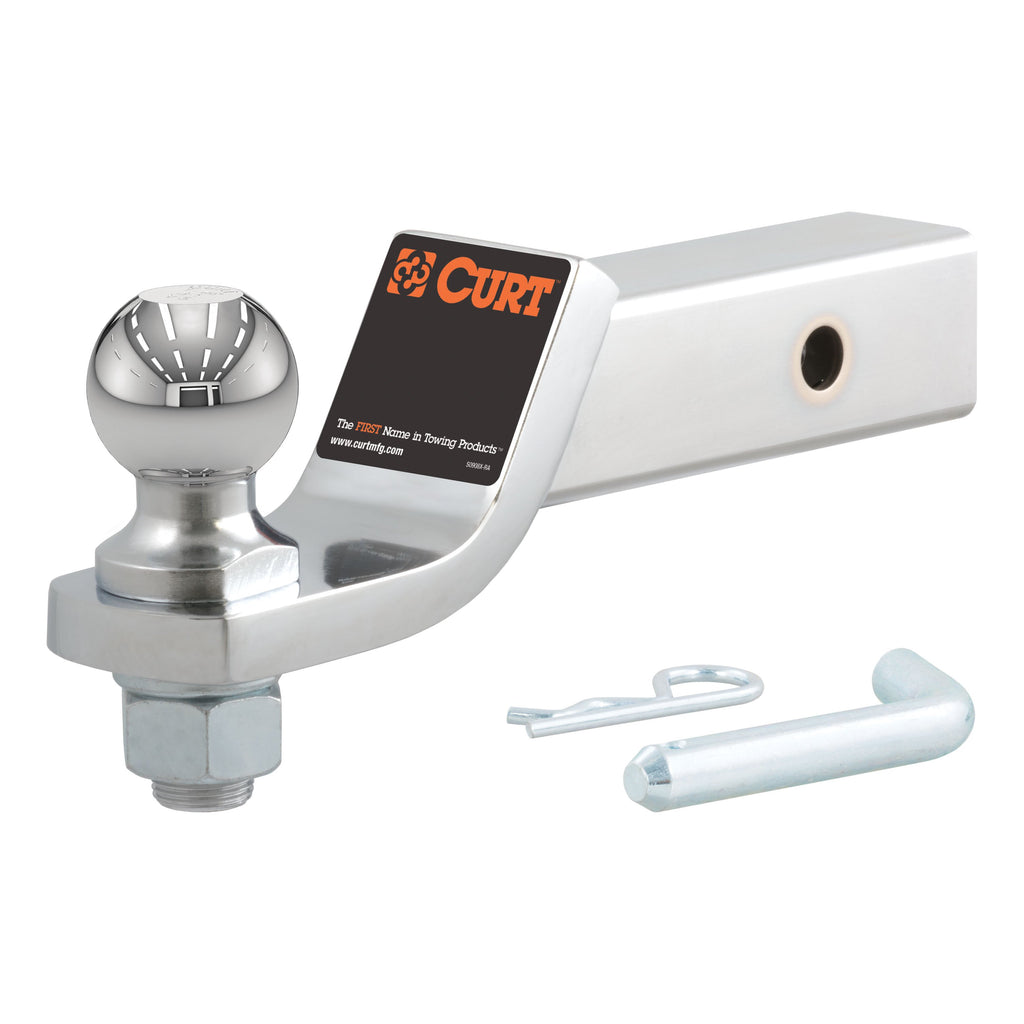 CURT 45295 Loaded Ball Mount with 2" Ball (2" Shank, 7,500 lbs., 2" Drop)