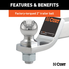 Load image into Gallery viewer, CURT 45295 Loaded Ball Mount with 2" Ball (2" Shank, 7,500 lbs., 2" Drop)