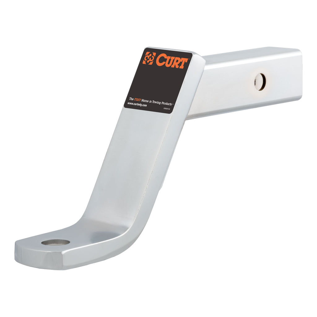 CURT 45297 Class 3 Ball Mount (2" Shank, 7,500 lbs., 6" Drop, 9-1/4" Long, Chrome)