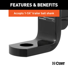 Load image into Gallery viewer, CURT 45311 Class 4 Ball Mount (2" Shank, 10,000 lbs., 4" Drop, 9-3/8" Long)
