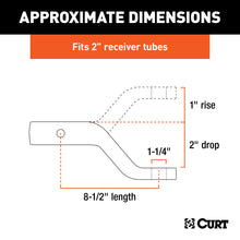 Load image into Gallery viewer, CURT 45340 Forged Ball Mount (2" Shank, 17,000 lbs., 2" Drop, 8-1/2" Long)