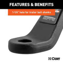 Load image into Gallery viewer, CURT 45342 Forged Ball Mount (2" Shank, 17,000 lbs., 6" Drop, 9-1/2" Long)
