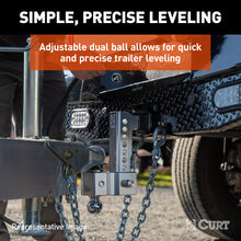 Load image into Gallery viewer, CURT 45363 AlumaLite Adjustable Aluminum Hitch with Dual Ball, 5-1/2" Drop