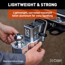 Load image into Gallery viewer, CURT 45363 AlumaLite Adjustable Aluminum Hitch with Dual Ball, 5-1/2" Drop
