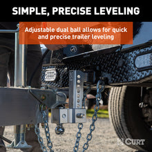 Load image into Gallery viewer, CURT 45365 AlumaLite Adjustable Aluminum Hitch with Dual Ball, 7-1/2" Drop