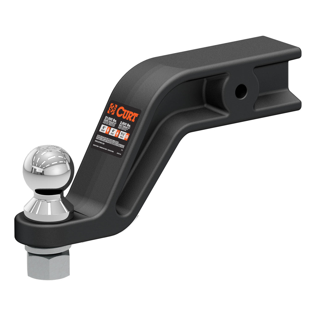 CURT 45376 Loaded Forged Ball Mount with 2-5/16" Ball (3" Shank, 20,000 lbs, 6" Drop)