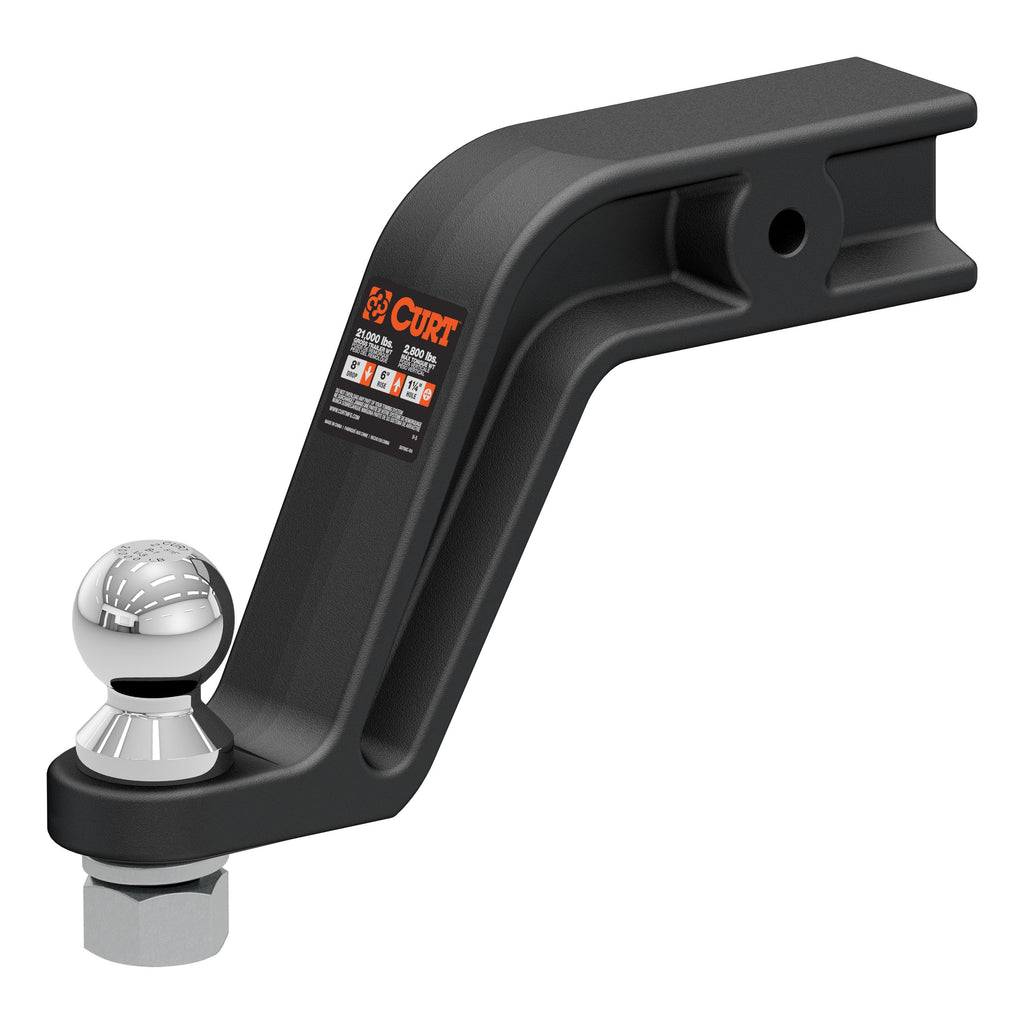 CURT 45377 Loaded Forged Ball Mount with 2-5/16" Ball (3" Shank, 20,000 lbs, 8" Drop)