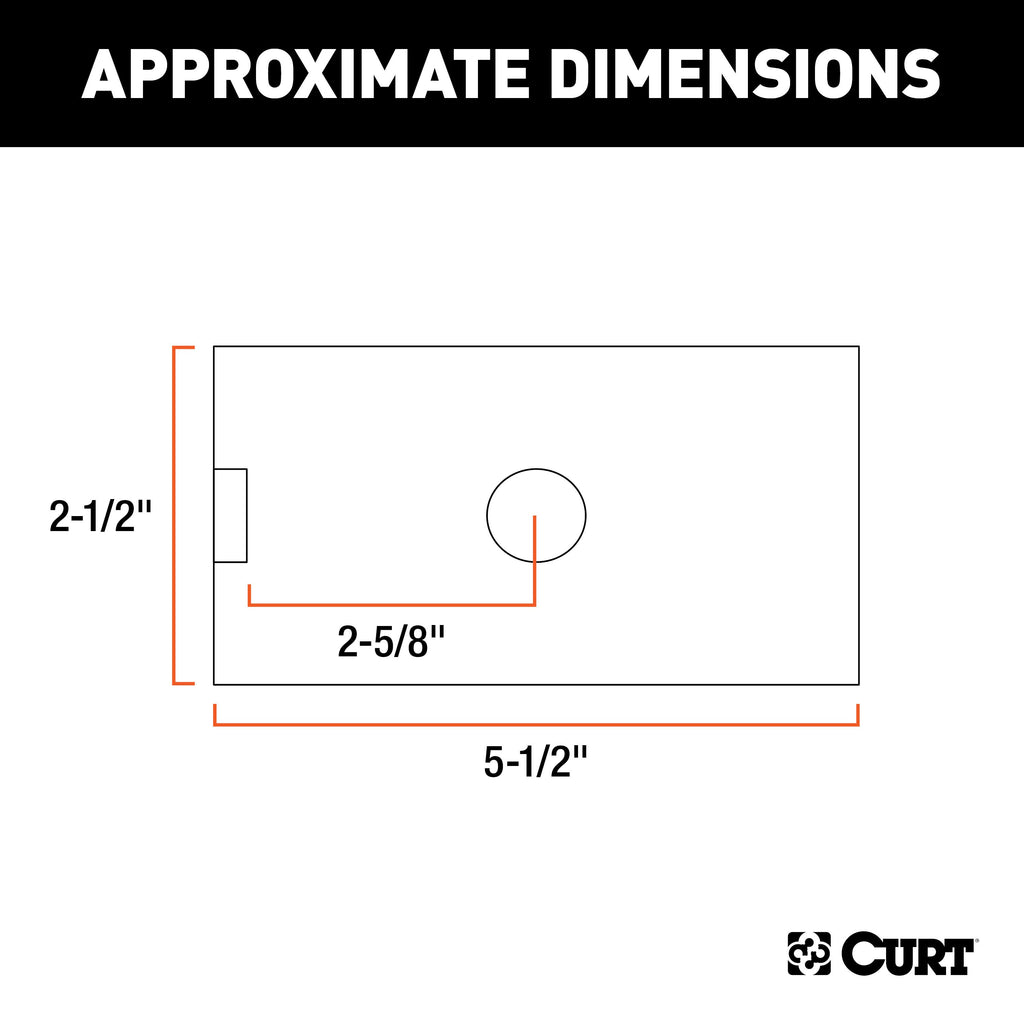 CURT 45405 Reducer Sleeve (2-1/2" to 2" Shank)