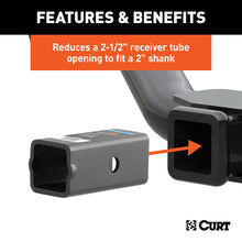 Load image into Gallery viewer, CURT 45405 Reducer Sleeve (2-1/2" to 2" Shank)
