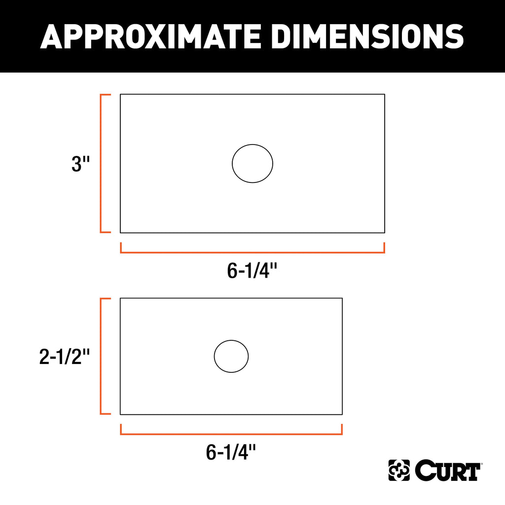 CURT 45408 Reducer Sleeve Set (3" to 2-1/2" to 2" Shanks, 2 Pieces)