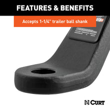 Load image into Gallery viewer, CURT 45430 Industrial Duty Forged Ball Mount (3" Shank, 21,000 lbs., 4" Drop, 9" Long)