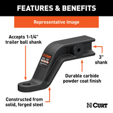 Load image into Gallery viewer, CURT 45431 Industrial Duty Forged Ball Mount (3" Shank, 21,000 lbs., 6" Drop, 10" Long)
