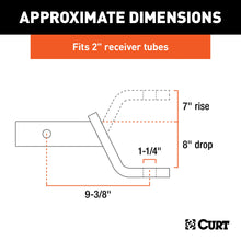 Load image into Gallery viewer, CURT 45448 Class 4 Ball Mount (2" Shank, 12,000 lbs., 8" Drop, 9-3/8" Long)