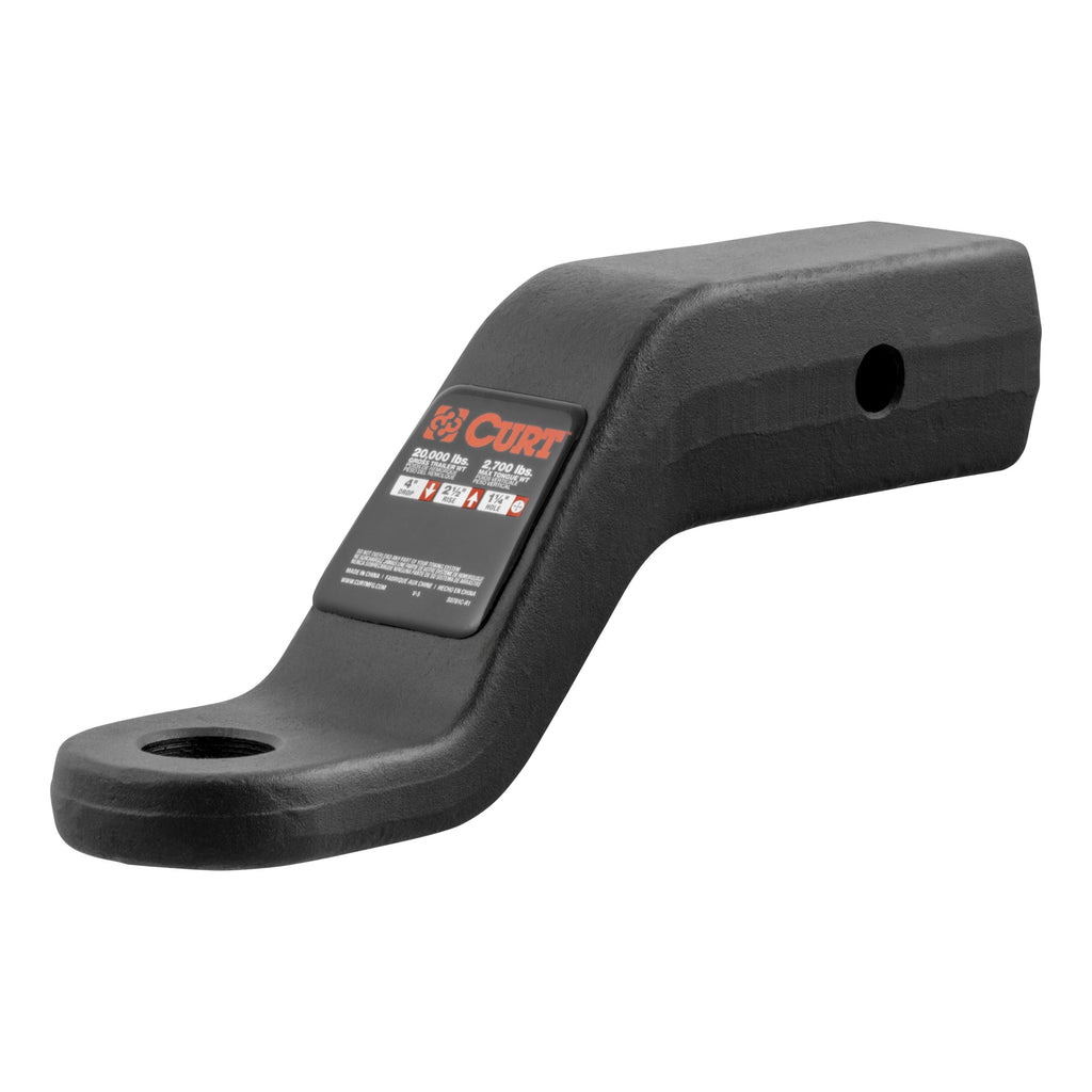 CURT 45458 Commercial Duty Forged Ball Mount (2-1/2" Shank, 20,000 lbs., 4" Drop)