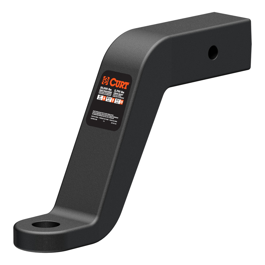 CURT 45460 Commercial Duty Forged Ball Mount (2-1/2" Shank, 20,000 lbs., 8" Drop)