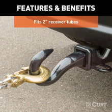 Load image into Gallery viewer, CURT 45500 Forged Tow Hook Mount (2" Shank)