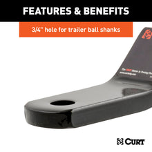 Load image into Gallery viewer, CURT 45503 Class 2 Ball Mount (1-1/4" Shank, 3,500 lbs., 1" Drop, 7-13/16" Long)