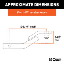 Load image into Gallery viewer, CURT 45510 Class 2 Ball Mount (1-1/4" Shank, 3,500 lbs., 3-1/8" Rise, 10-5/16" Long)