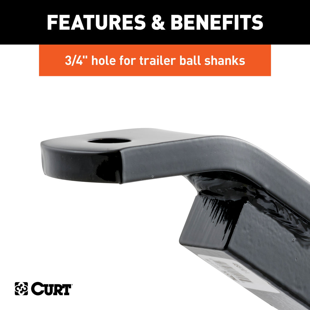 CURT 45510 Class 2 Ball Mount (1-1/4" Shank, 3,500 lbs., 3-1/8" Rise, 10-5/16" Long)