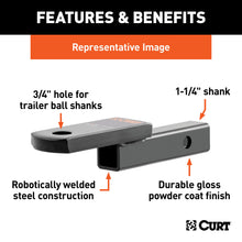 Load image into Gallery viewer, CURT 45521 Class 2 Ball Mount (1-1/4" Shank, 3,500 lbs., 3-1/4" Drop, 7-1/4" Long)
